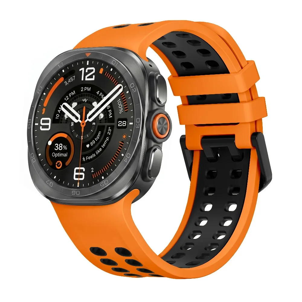 Silicone Strap for Samsung Galaxy Watch Ultra 2/1 47mm Two-color Comfortable Replacement Wristband for Galaxy Ultra 2025 Correa