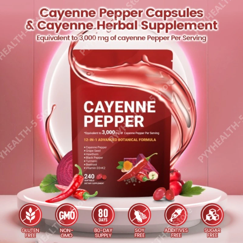 

БАД в мягких капсулах с перцем для поддержания здоровья вен ног, сердца и кровеносных сосудов с витаминами E, D3+K2 и экстрактами виноградных косточек