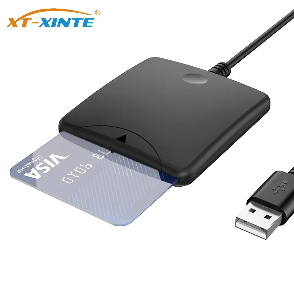 

Portable USB 2.0 Smart Card Reader for IC/ID/SIM ATM Bank Card SIM Card Cloner Connector for Windows 7 8 10 Linux for PC Laptop