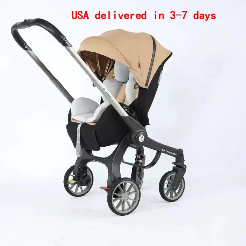 Baby Stroller 4 in 1 Car Seat For Newborn Prams Buggy Safety Cart Carriage Lightweight Foldable Adjustable Seat