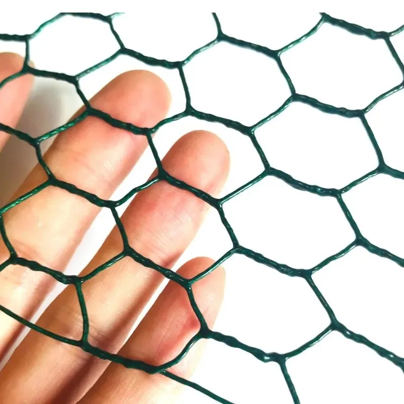 green pvc-coated steel wire chicken cage net floral hexagonal anti-rust fixed net for flower arrangement decoration