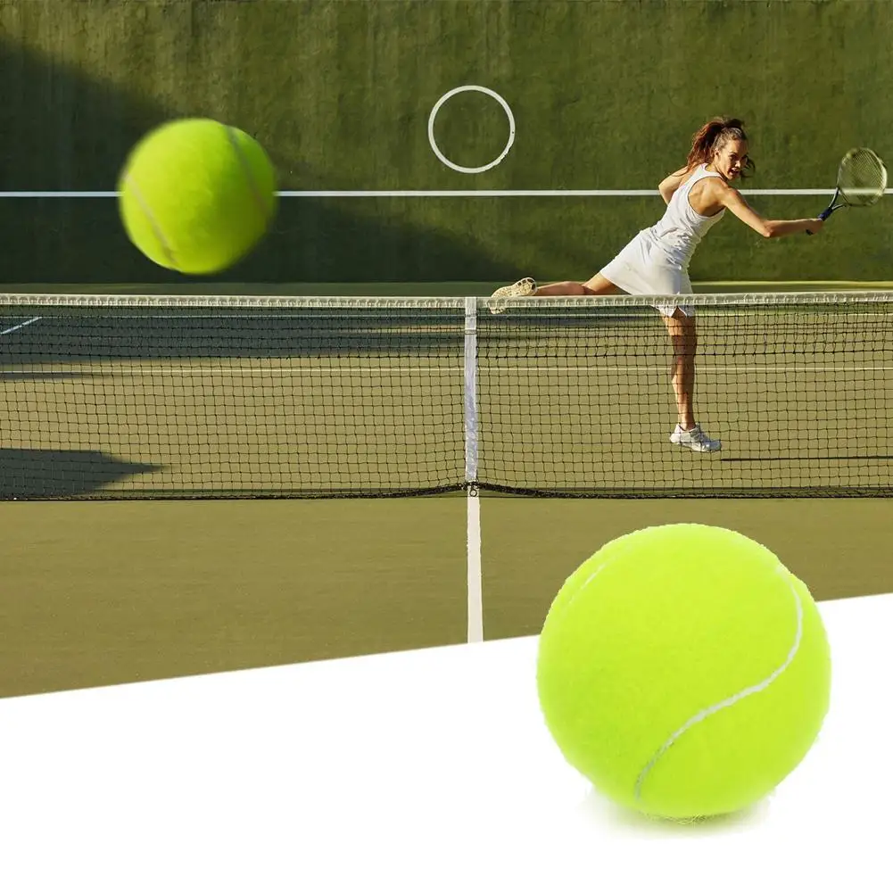 3PCS High Elasticity Tennis Professional Tennis Training Game Ball Outdoor Dogs Bite Chase and Chomp 63mm Tennis Ball