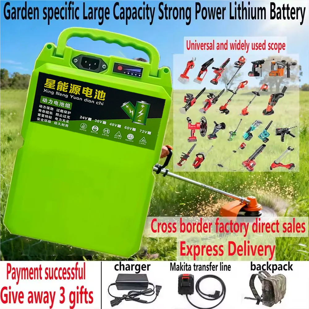 

18V 30Ah Long Life 18650 Lithium Battery - High Quality Compatible with Makita Drills Angle Grinders Lawn Mowers