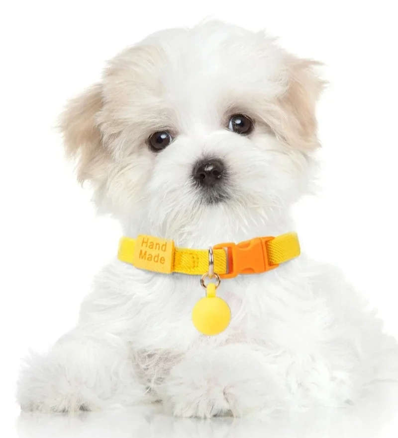 Fashion Safety Cat Collar Stretch Elastic Collars, Light Weight for Kitten, Neck for All Cat,with Macaron Ball Pet Accessories