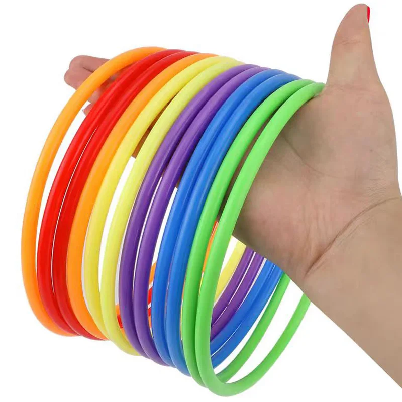 

5PCS Plastic Hoops Ring Toss Carnival Game Playground Fun Outdoor Toys For Children Party Parent Child Interaction Circle