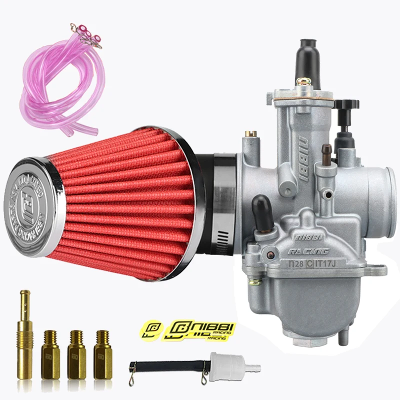 Nibbi Motorrad PWK 24/26/28mm Power Vergaser 48mmBend High Flow Luftfilter-Kit für Yamaha Suzuki KTM Pitbike 250cc Motocross – Detail 8