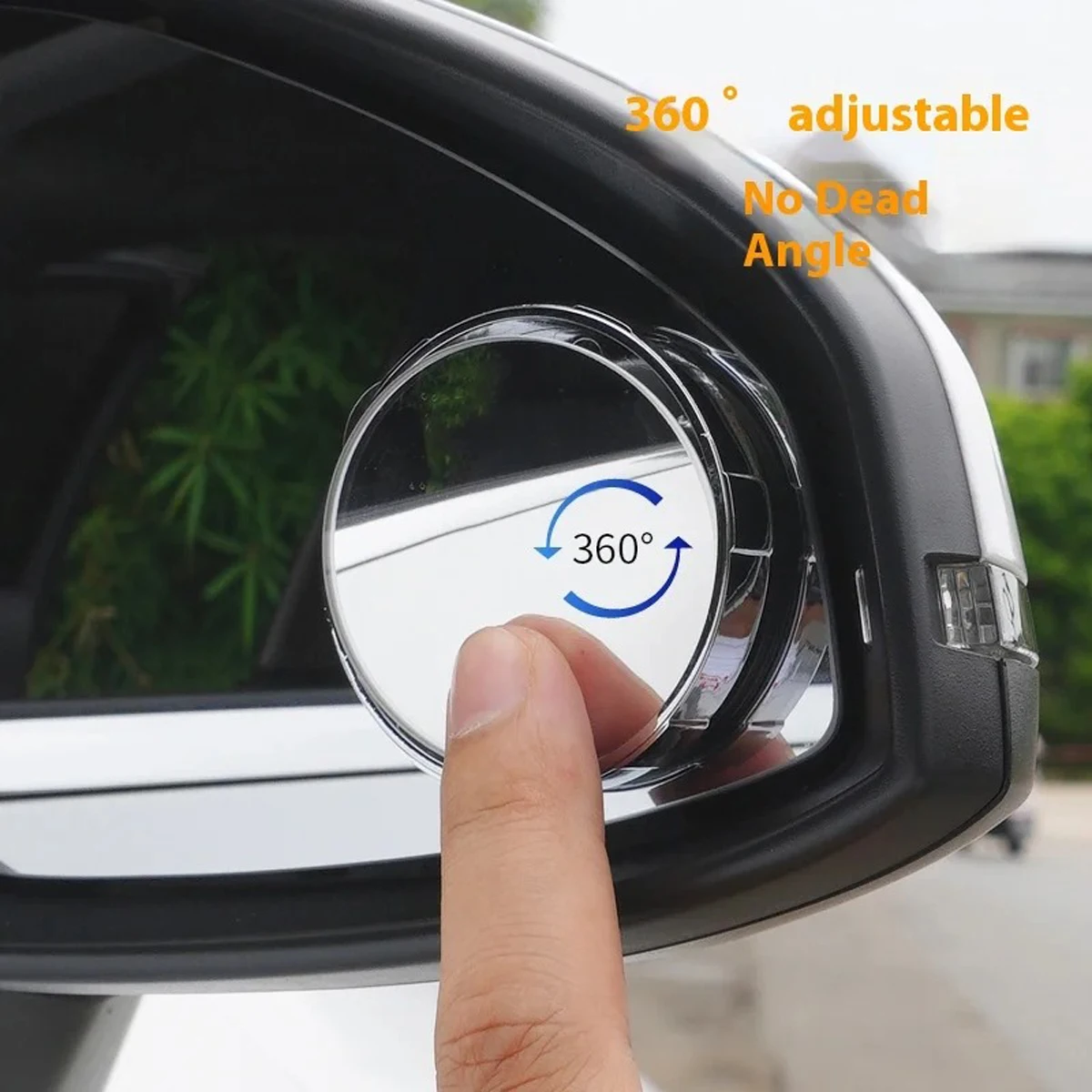 360 Degree Adjustable Blind Spot Mirror Car Auxiliary Rearview Convex Mirror Round Frame Wide Angle Mirrors for Car Reverse