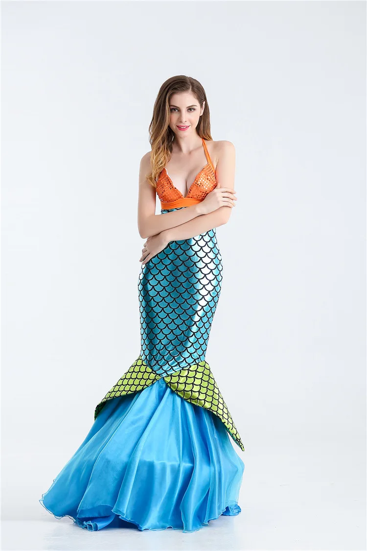 

Halloween Cosplay Mermaid Princess Bar Show Performance Costume Nylon Material 25-35 Years Old Women Pure E-commerce Sale