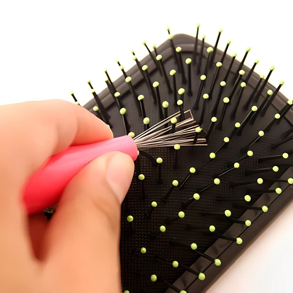 Comb Brush Cleaner Mini Hair Cleaner Broken Hair Fur Remover Delicate Handle Embeded Cleaning Brush Tool for Removing Hair Dust