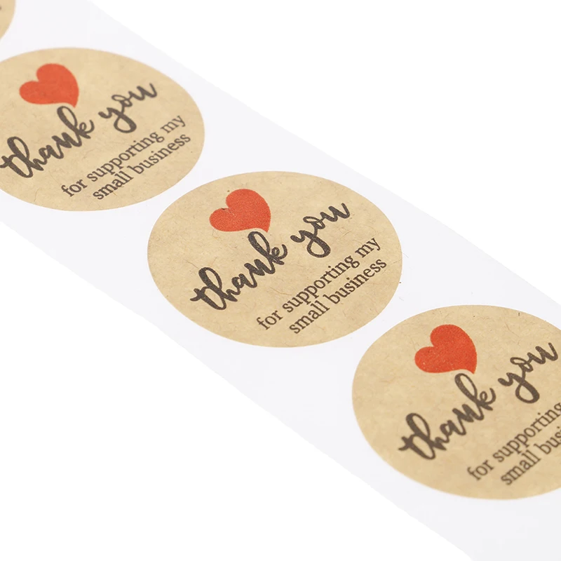 500pcs Creative Unique round Thank You Stickers Paper Seal Labels for Gift Tags Decoration