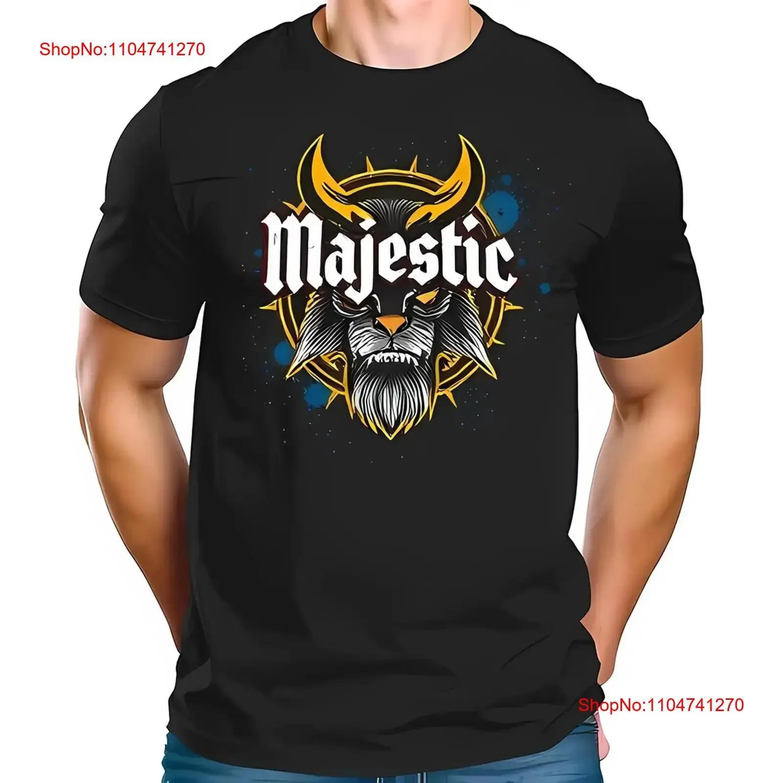 

Feline T Shirt for Men Gothic Style Design with Yellow All cotton vintage Washed Soft Top For Everyday Wear Breathable