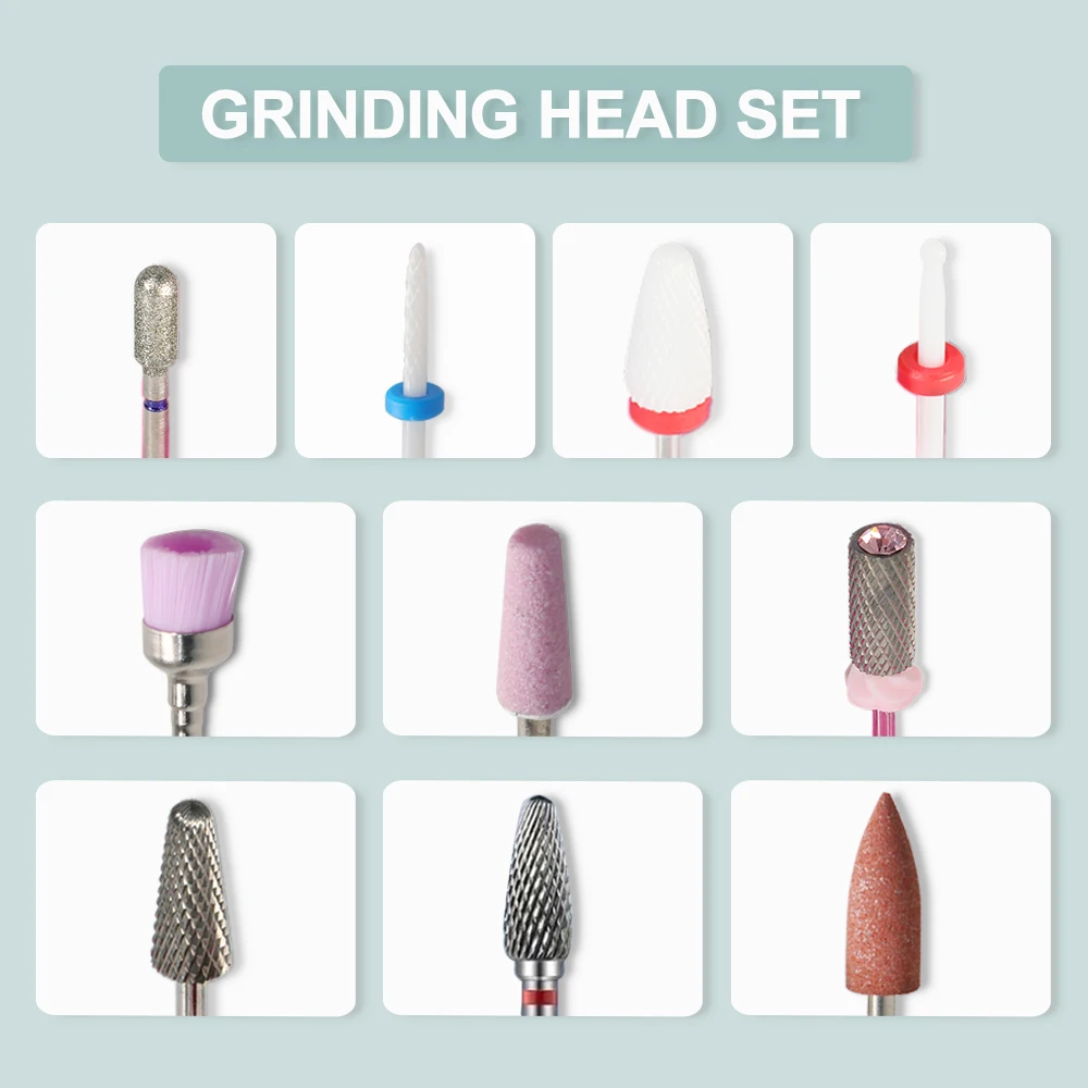 7 Pcs Tungsten Carbide Ceramic Nail Drill Bits For Nails Removing Gel Varnish Manicure Drill Bit Kits Accessories Engraving Tool