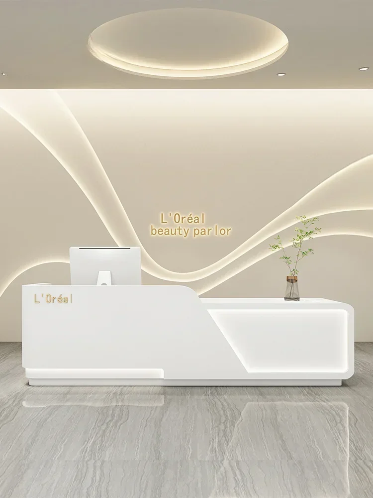 

v Простая барная стойка для салона красоты, касса, стойка регистрации компании, стойка для красок для парикмахерской