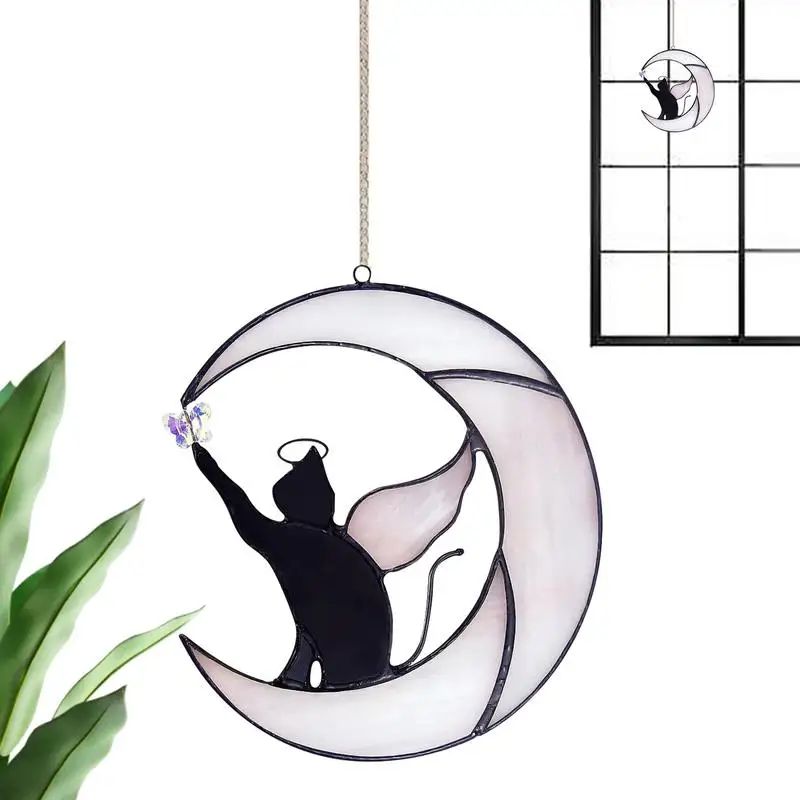 Sun Catchers Stained Glass Sun Catcher Window Garden Decoration Outdoor Crystal Wind Chime Hangings Pendant Home Accessories