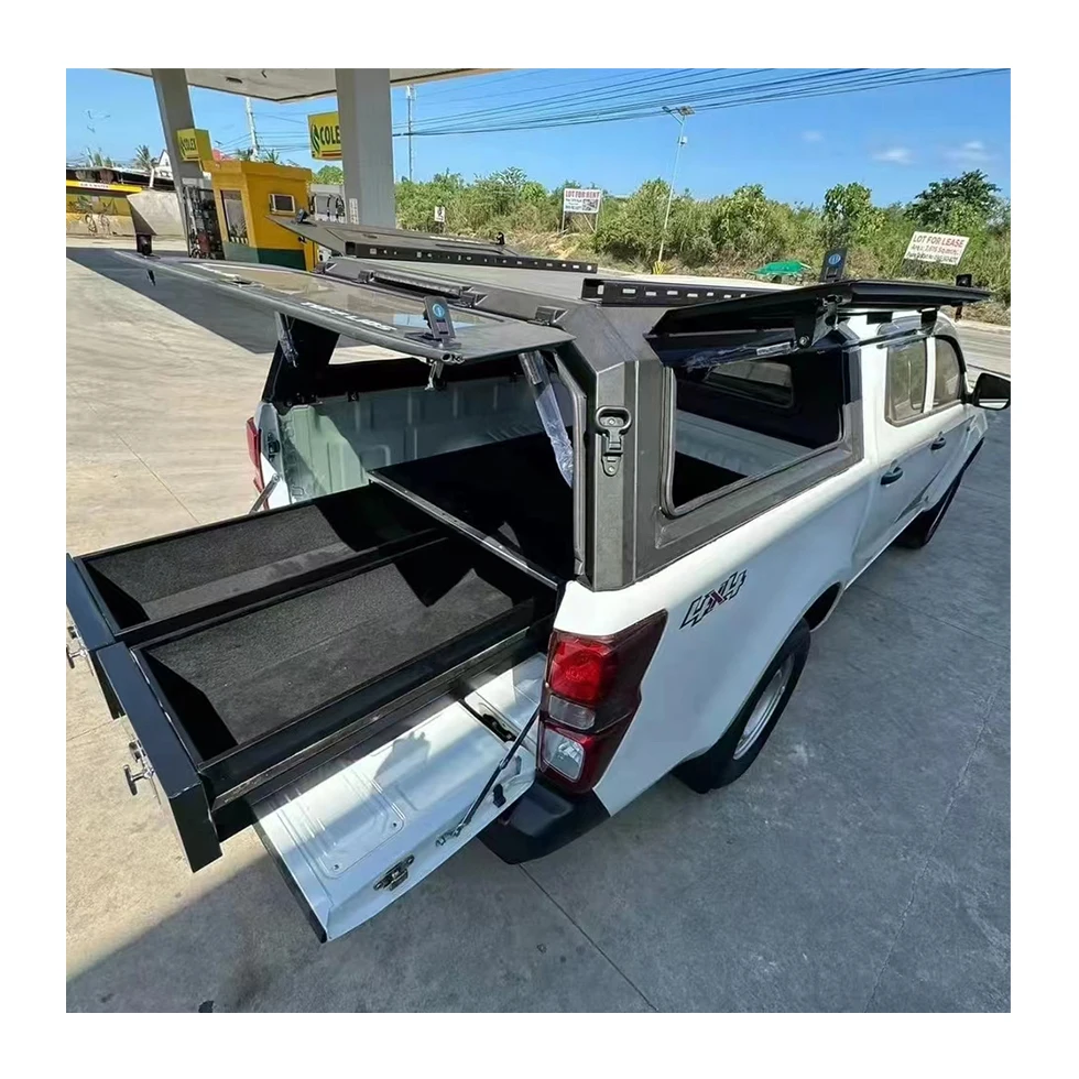 

Customized Aluminum 4X4 Pickup Truck Canopy for ISUZU D-MAX Leakproof Anti-rusted Anto Accessories Hardtop Cover
