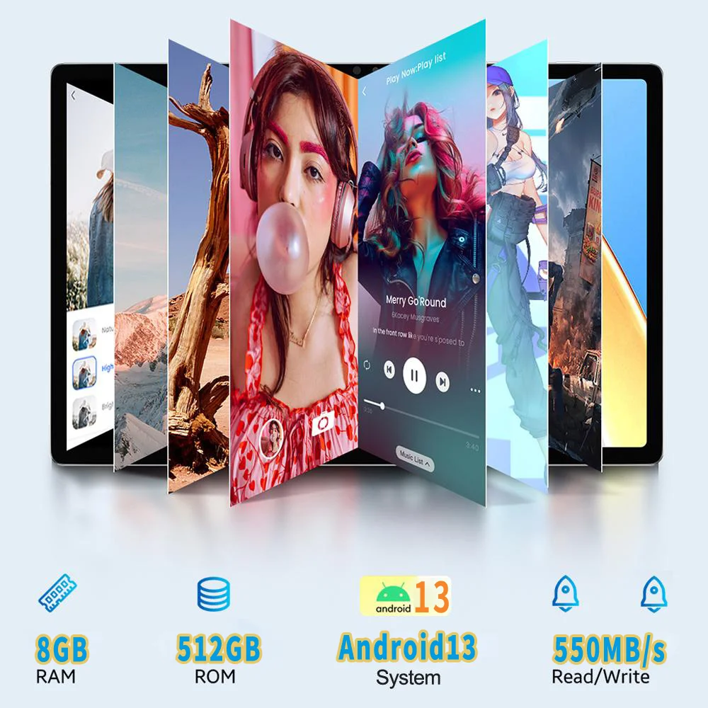Oryginalna Globalna Wersja Tablet PC BDF P60 10.36 Cala 8GB RAM 512GB ROM Android 13 Octa Core 3G 4G LTE Internet WiFi Internet BT — zdjęcie produktu 2