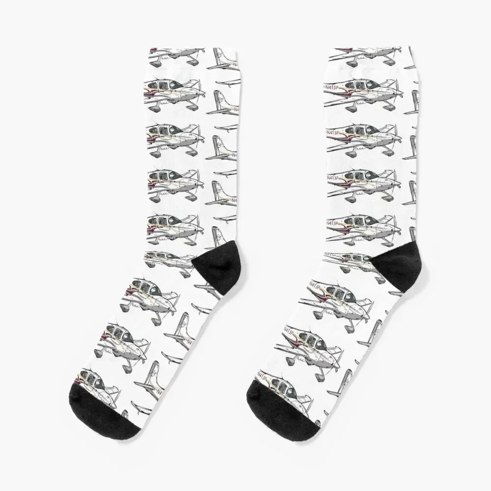 

Cirrus SR-22 N413P Socks Novelties anti slip football Socks Girl Men's