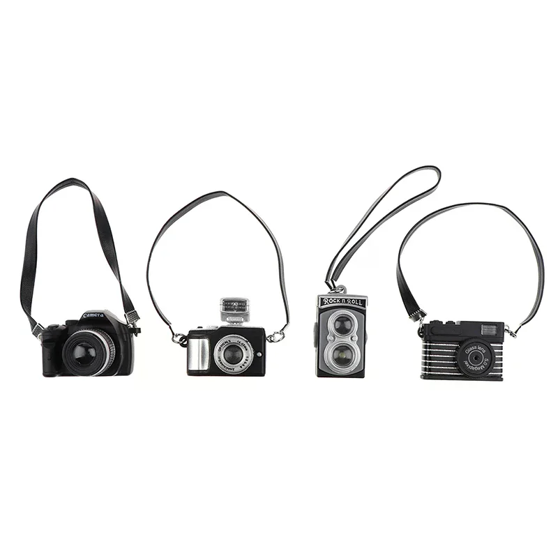 1Pc Modello di fotocamera reflex digitale in miniatura per casa delle bambole per accessori decorativi per la casa delle bambole Giochi di imitazione per bambini Regalo