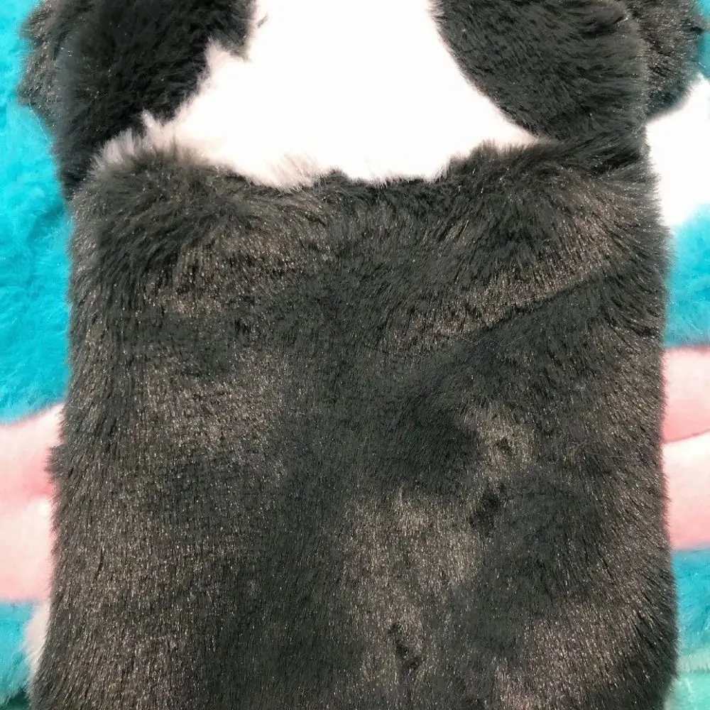 Многофункциональный чехол для фотокарт с большими ушами кролика/бордового колли, плюшевый чехол для карт, защитный чехол для фотографий кролика/собаки/кошки идола