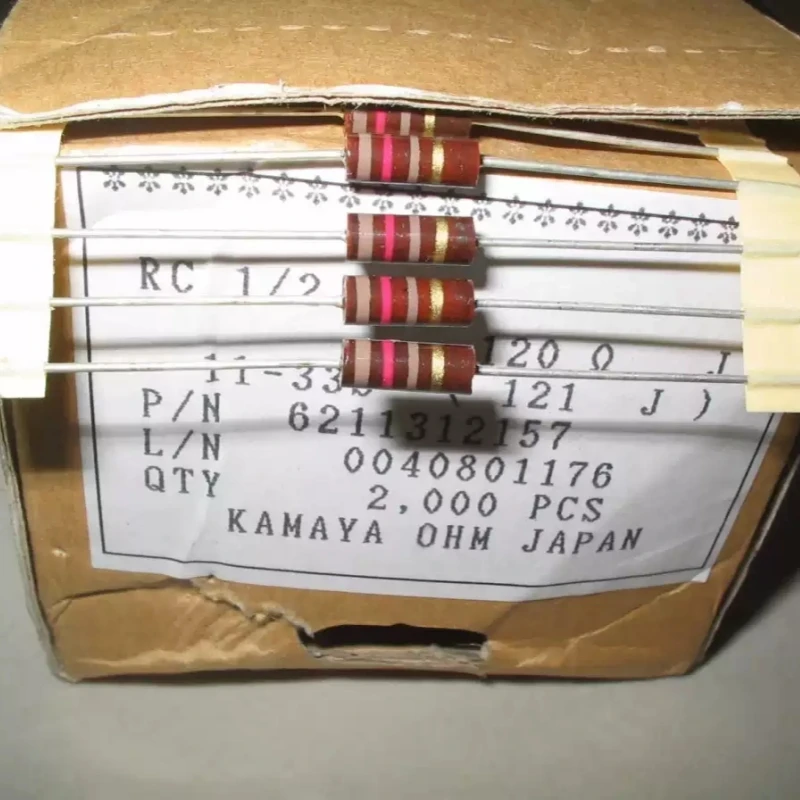 KAMAYA OHM 120R 0.5W Non Inductive Carbon Core Resistors from Japan: New Inventory