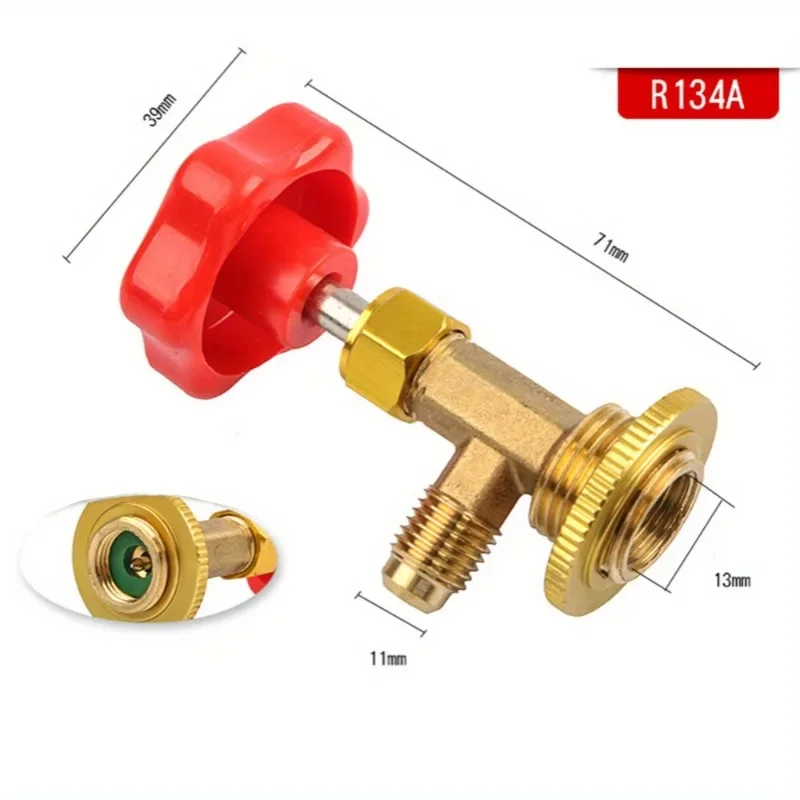 1PC For Car Air Conditioning Refrigerant Open SAE Auto AC Can Tap Valve Bottle Opener R134a M14 / 1/4