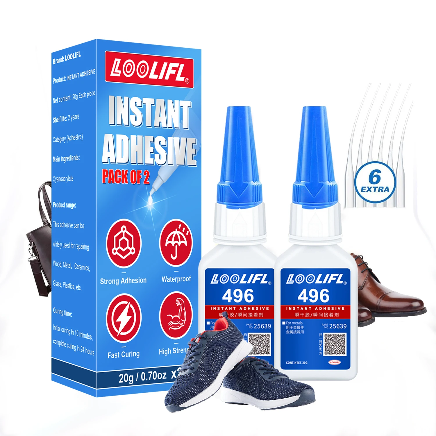 

40g super adhesive transparent adhesive suitable for rubber soles, boots, leather, heels, tennis balls, repair fixing adhesive