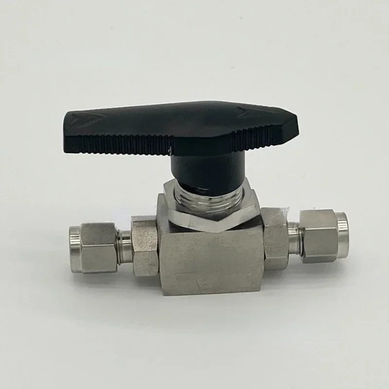 316L stainless steel three-piece high pressure card sleeve 1/4 3000PSI ball valve straight-through type