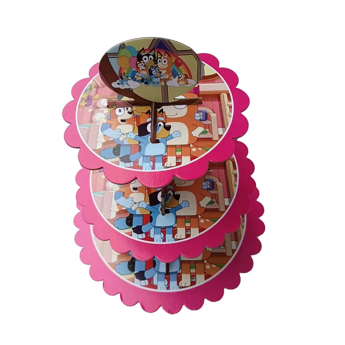 Roze Bluey Verjaardagsparty Decoratie Set Bingo Puppy Beker Bord Servetten Ballonnen voor Kindergeschenken Fotohokje Babyshower - afbeelding 1