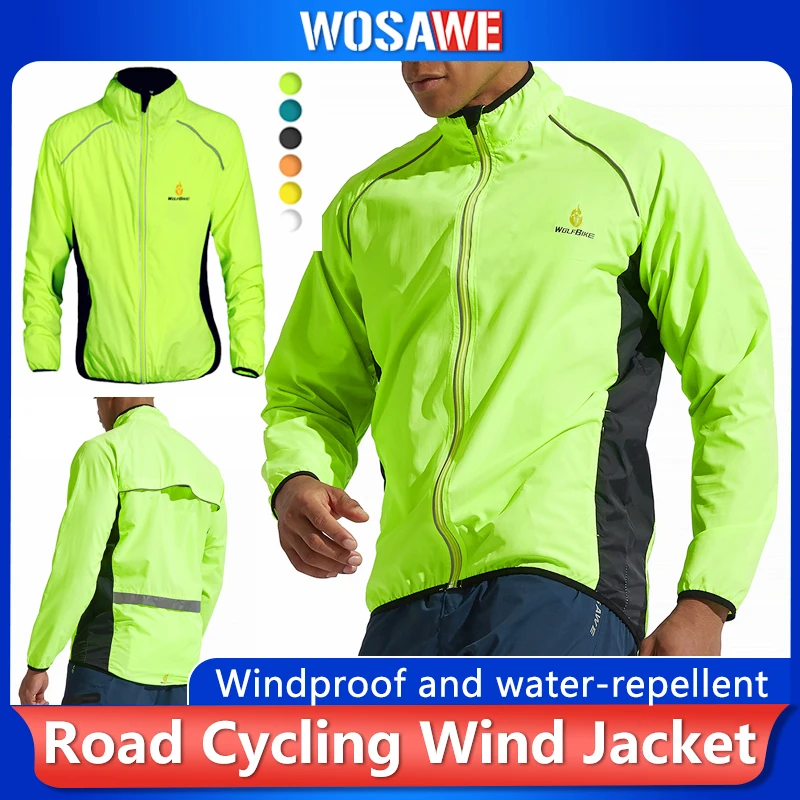 

WOSAWE Spring and Summer Cycling Windbreaker for Men and Women, Windproof Cycling Apparel, Road Bike Top, Bicycle Jacket