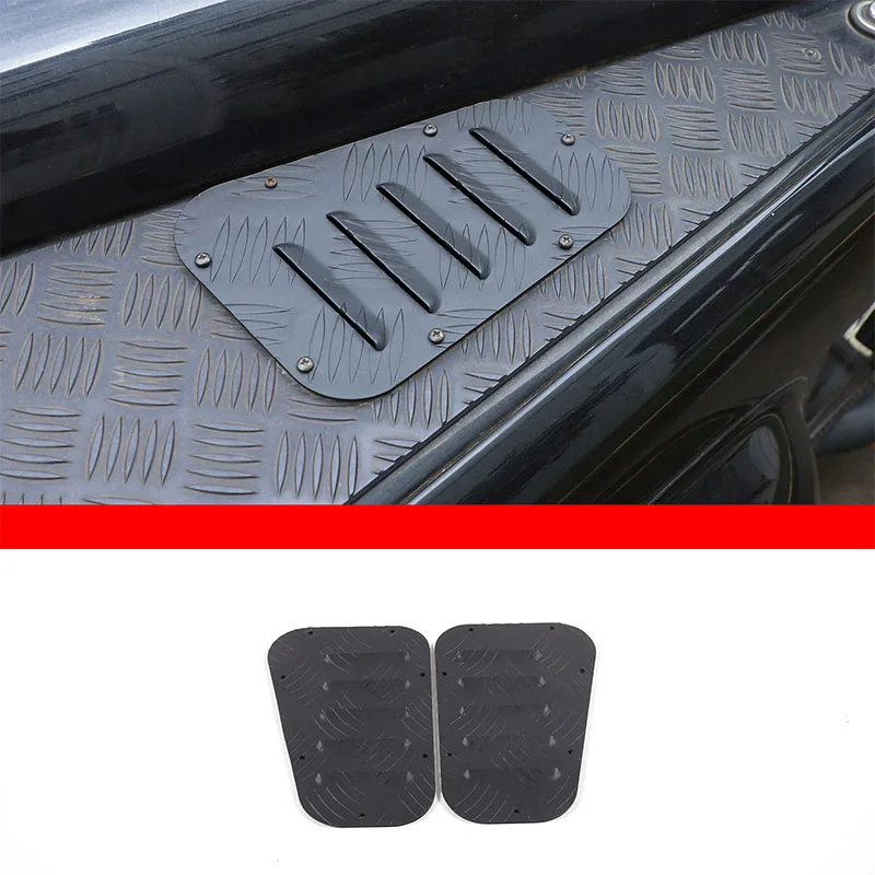 For 2004-2018 Land Rover Defender 90 110 Aluminum Alloy Black Car Front Engine Hood Vent Decorative Panel Sticker Auto Parts