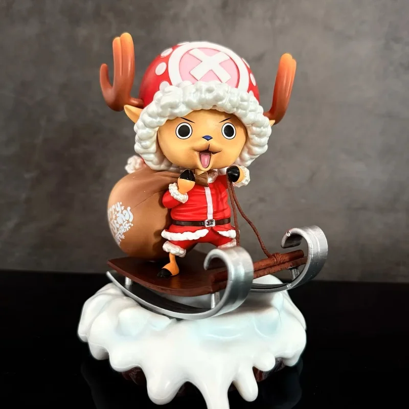Genuine Christmas Tony Chopper Figures Anime Figure Ornament Decoration GK Statue Model Doll Toy Xmas Gifts For Kids