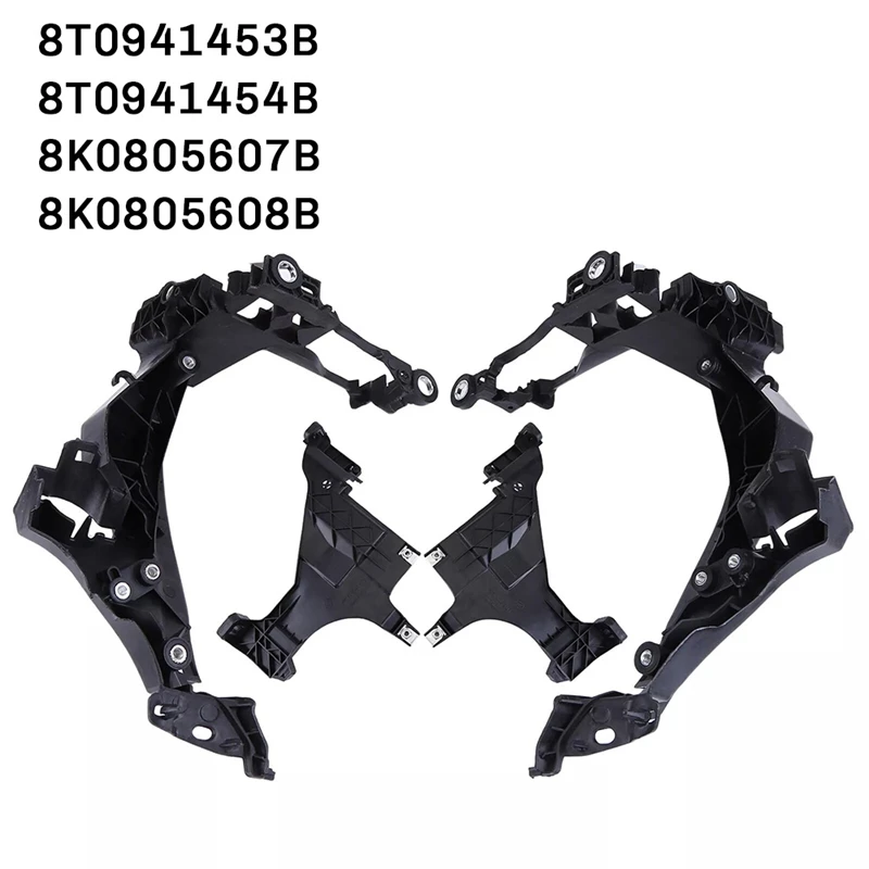 AU05 -Front Bumper Headlight Bracket & Headlight Base Plate For  A4 B8 13-16, 8T0941453B 8T0941454B 8K0805607B 8K0805608B