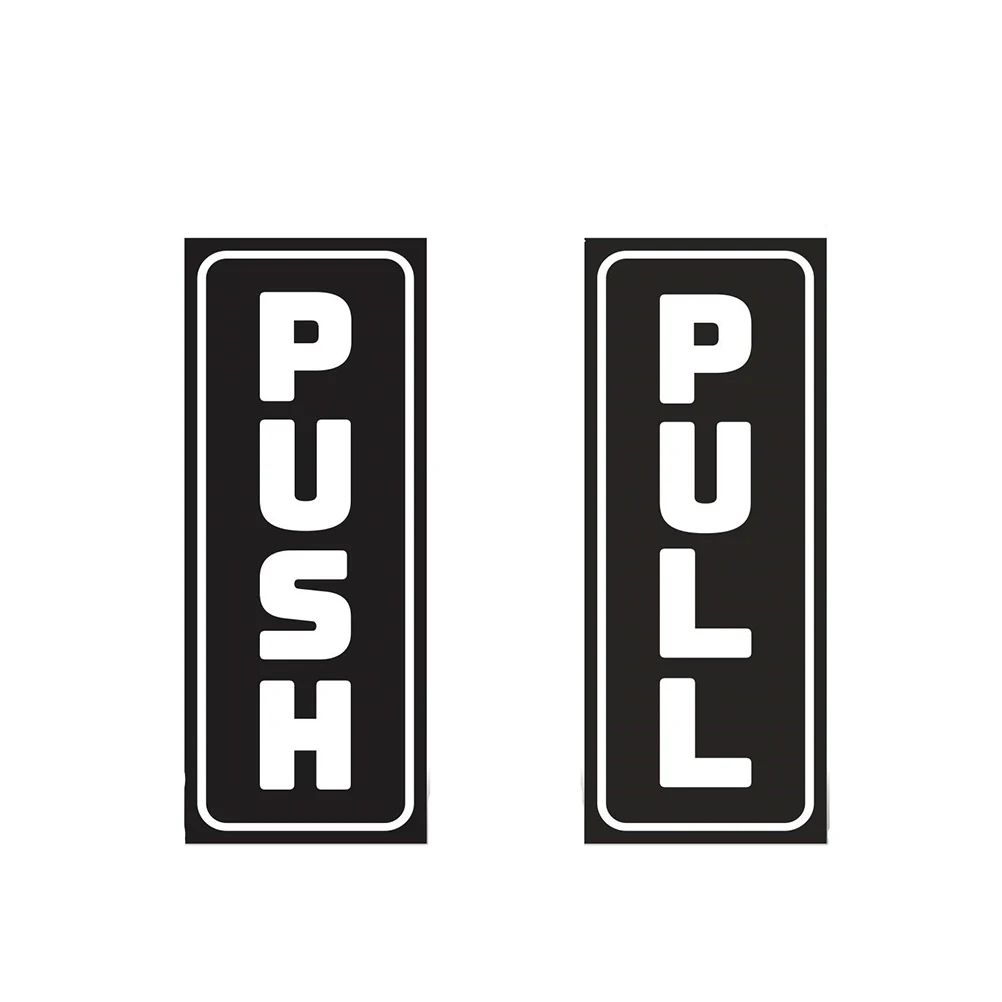 الإبداعية دفع سحب علامات الباب 4 قطعة ملصقات لمقهى متجر فندق مكتب لافتة للباب الشارات الاستخدام المنزلي #4