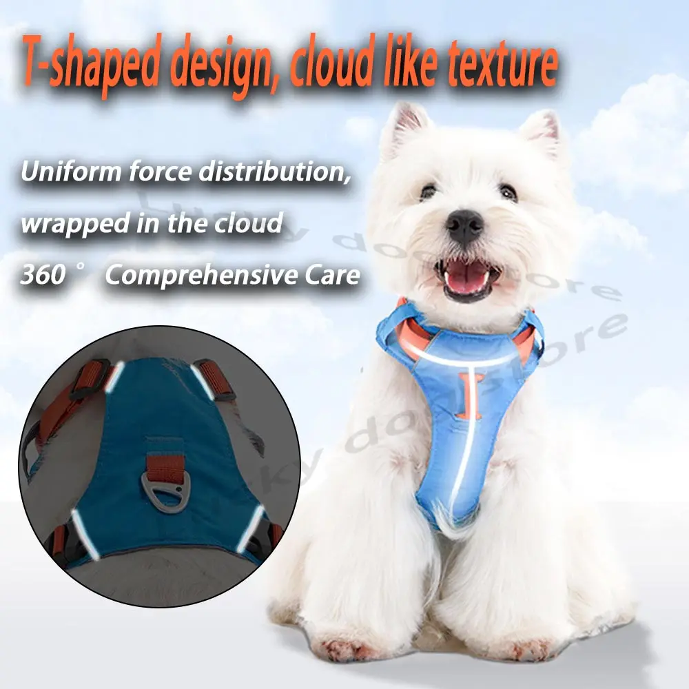 

Super Lightweight 50g Pet Harness Anti-Escape Dog Vest for Small Medium Dogs Puppy Chest Straps Reflective Dog Walking Supplies