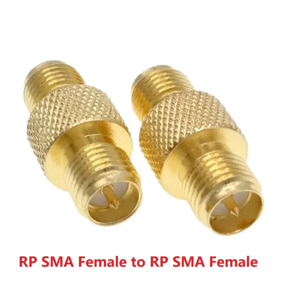 Conector RF chapeado a ouro reto, SMA fêmea para adaptador fêmea SMA