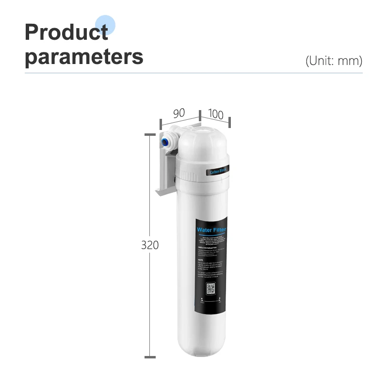 K5 Model Water Tank Reverse Osmosis System Quick Connection Straight Column Coconut Carbon Water Filter