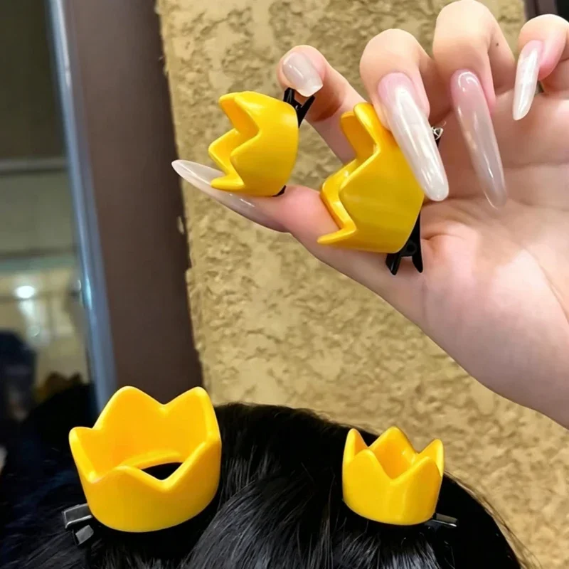Niedliche 3D Goldene Mini-Kronen-Haarspangen Kawaii Seitenpony-Clips Haarnadeln Kopfbedeckung für Cosplay Damen Tägliche Haarspangen Haaraccessoires – Detail 7