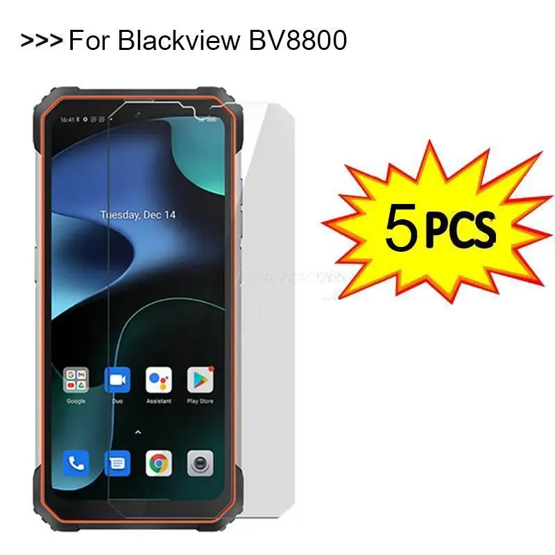 

5Pcs Protective Glass For Blackview BV8800 Glass Protector Tempered Glass on Blackview BV8800 Black view BV 8800 Smartphone Film