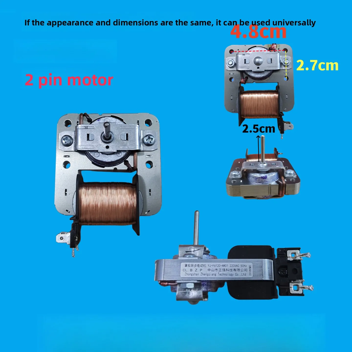 Suitable for Midea microwave oven fan cooling fan motor MDT-10CEF 220V 18W 2 pin 6120