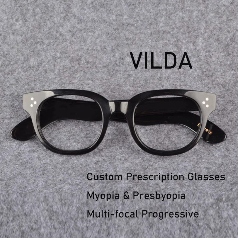 

Custom Prescription Glasses Men Women Frame Johnny Depp VILDA Photochromic Anti-Blue Light Myopia Hyperopia Eyeglasses