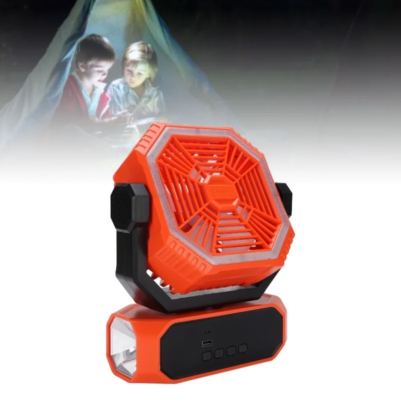 

20000mAh Camping Fan Rotatable Rechargeable Battery Operated Fan For Fishing Picnic Office With Remote Control