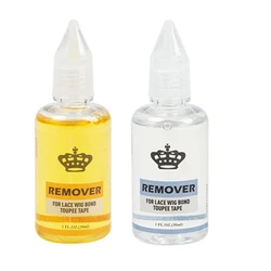 30Ml Wig Glue Remover For Lace Wig/Toupee/Closure/Tape Hair Extension Clear Remover For Adhesive Tape Yellow Liquid Glue Remover