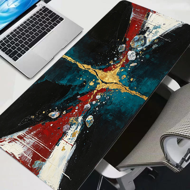 color blocking style Kawaii Mouse Pad Anime Gabinete Gamer Computer Desk Mat Keyboard Gaming Accessories durable Mousepad