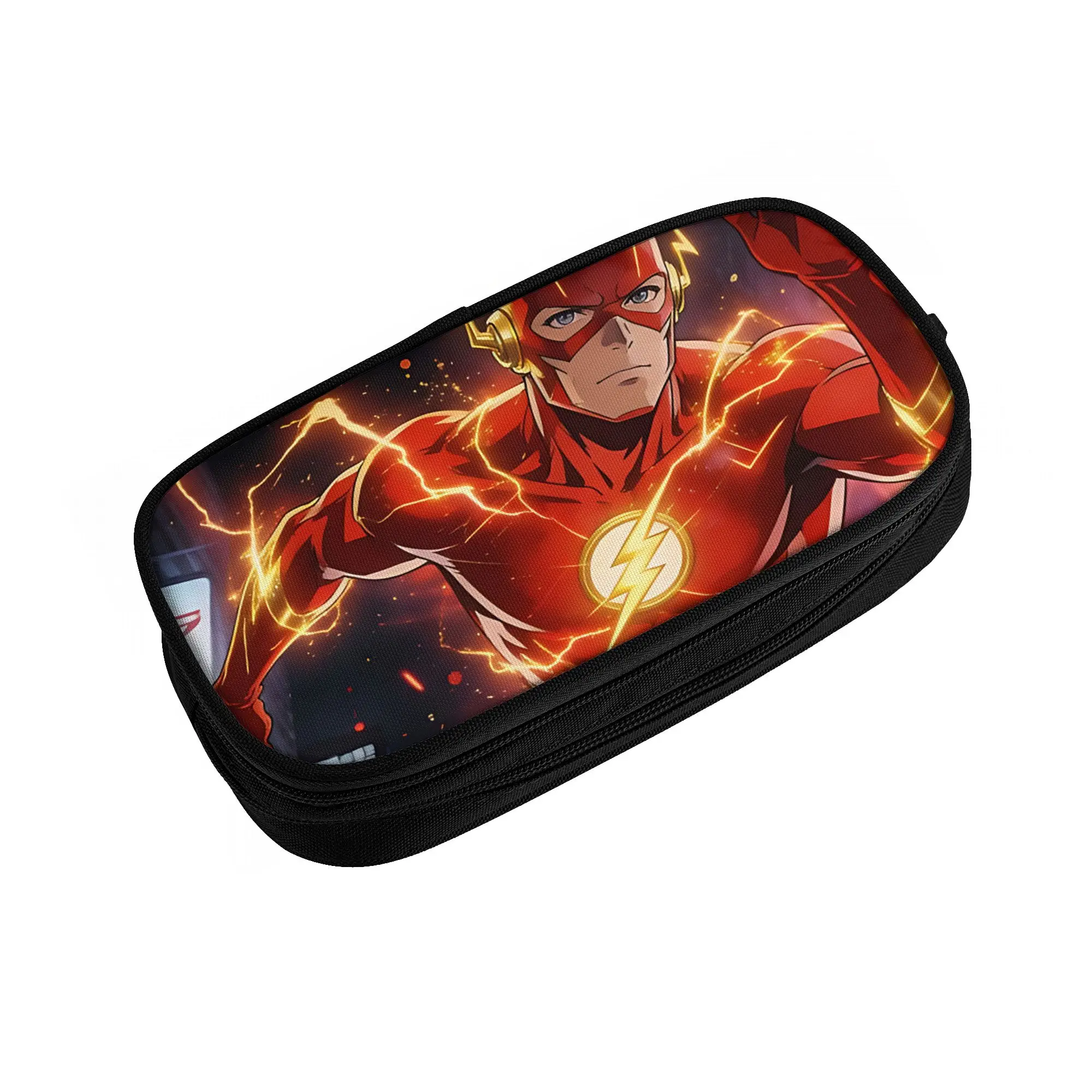 1 Piece The Flash Pencil Cases for Students Lightning Pen Box Pencil Bag Big Capacity Pencil Pouch Pen Holder