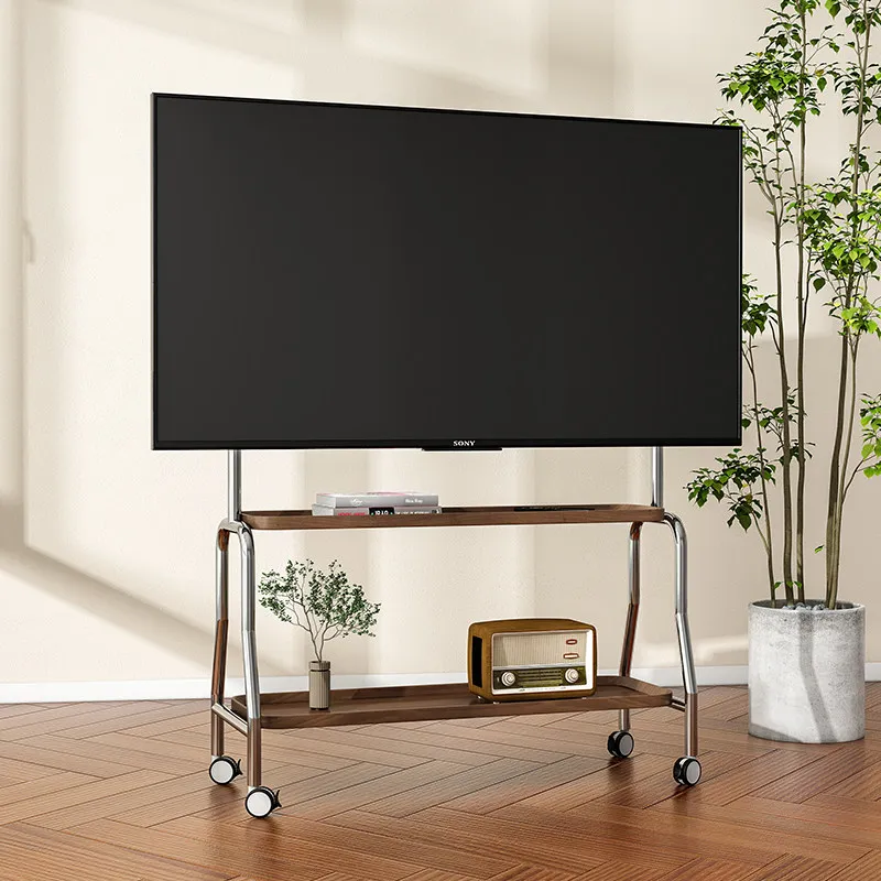 Floor Bracket Movable Stainless Steel Roller tv stand monitor stands Rtv cabinet removable tv cradle living room furniture rooms