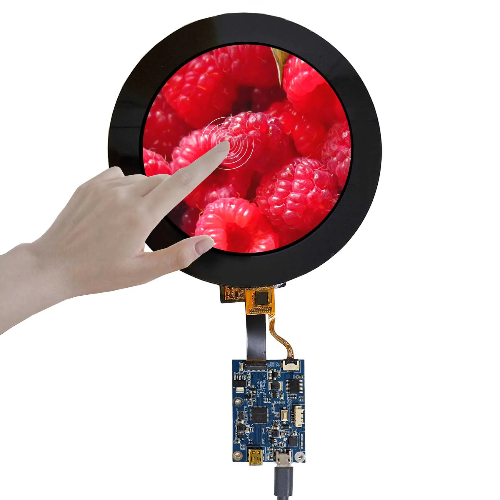 Lcd and Touch Screen 31Pin Mipi 720X720 4Inch Lcd Screen Round Display Touch Lcd With 4In Round Driver Board