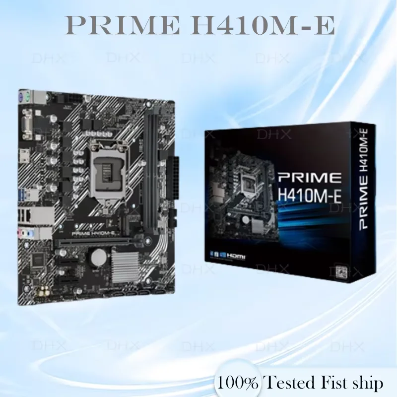 For ASUS PRIME H410M-E Motherboard LGA1200 DDR4 H410 Micro ATX support i3-10100 i5-10500 i3-10325 i5-10600 i9-10850 G6505 cpu us