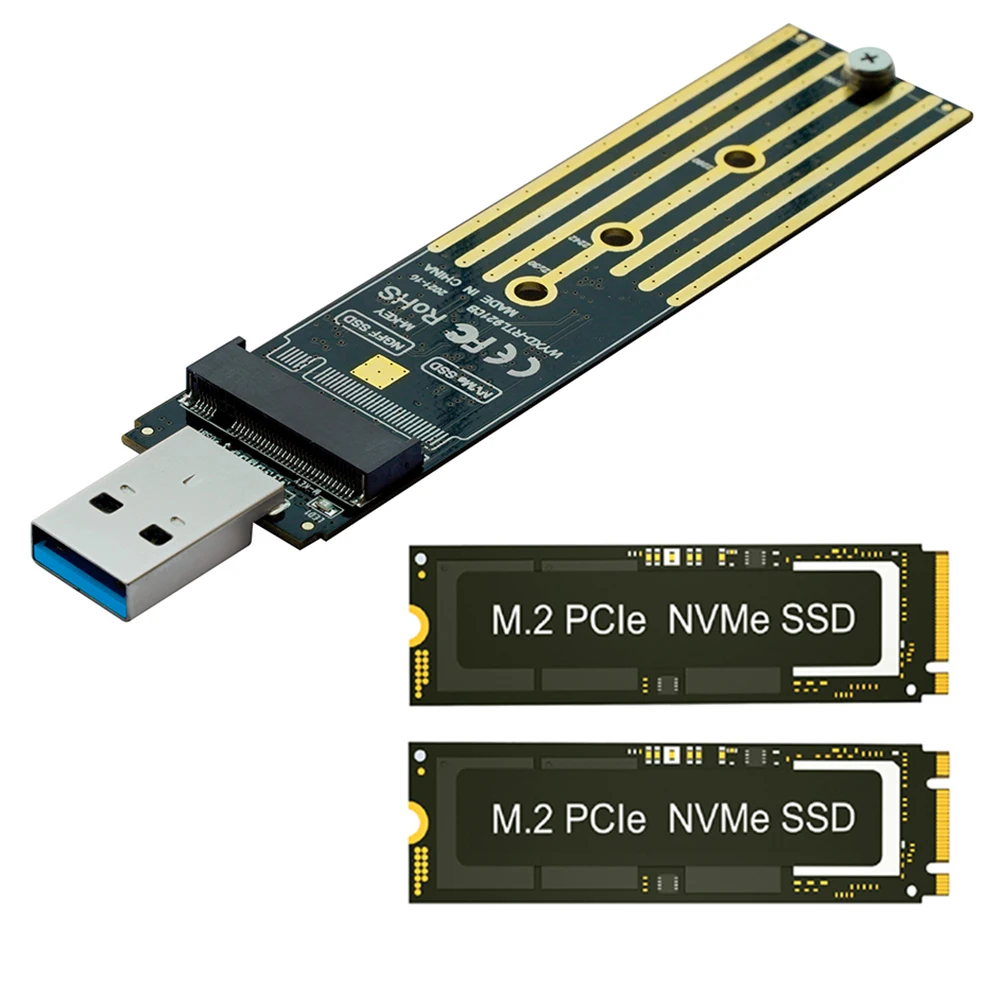 

NVME To USB Adapter Support UASP TRIM M.2 NVME USB 3.1 Adapter M-Key M.2 NVME To USB Card Reader for M.2 2230 2242 2260 2280 SSD
