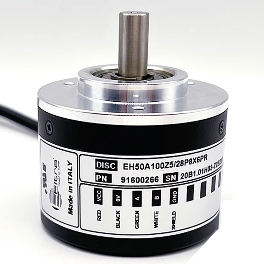 ELTRA-50mm EH50A100Z5/28P8X6PR solid shaft Incremental rotary encoder 100ppr 8mm shaft 6000rpm