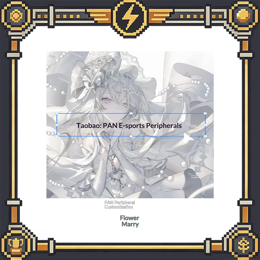 PAN Esports Flower Marry Glass Gaming Mousepad FPS Both Control And Smooth Mouse Pad For VALORANT TTK CSGO PC Accessories Gifts